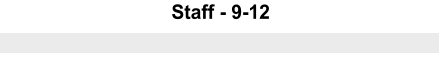 Staff - 9-12