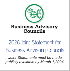 2026 Joint Statement for Business Advisory Councils Joint Statements must be made publicly available by March 1,2024.